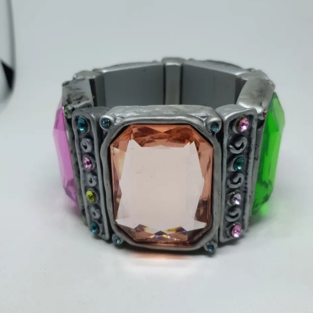 COPY - Chunky Multicolored Gem Acrylic Stretch Bracelet